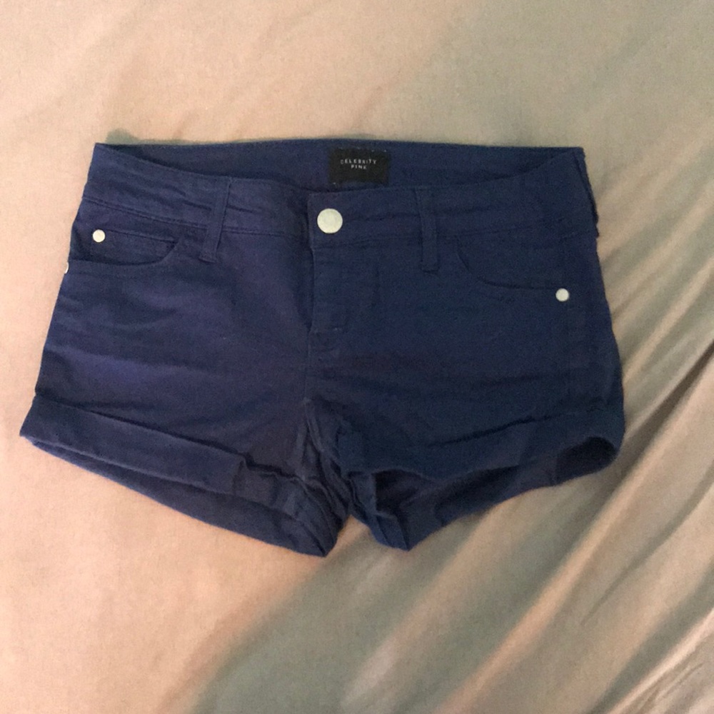 blue shorts